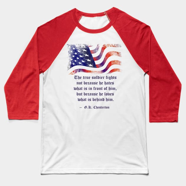 American Patriot. Words of Wisdom Collection Baseball T-Shirt by ArtlyStudio